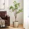 XINGHANZHENXUAN Artificial Milan Leaf Bonsai Tree, Pre-Potted Faux Plant with Clustered Oval Leaves for Indoor Decor - 3 of 4