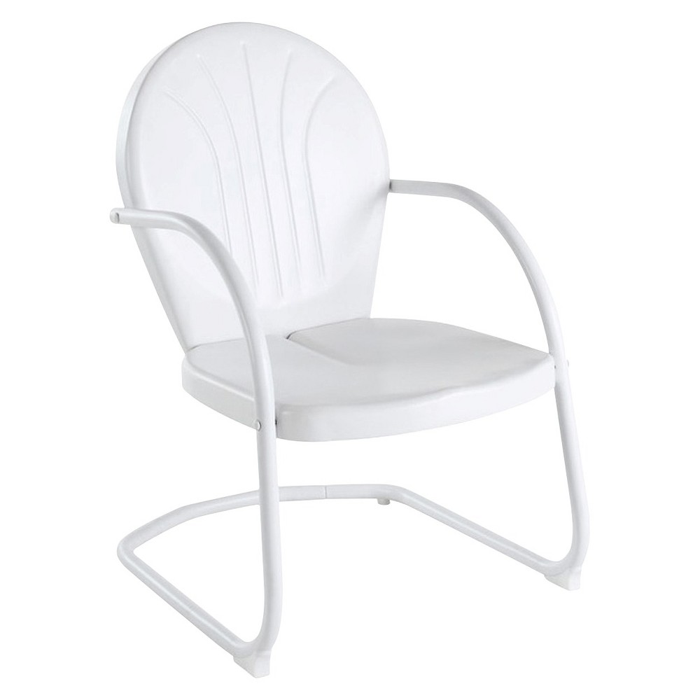Photos - Garden Furniture Crosley Griffith Metal Chair in White Finish 
