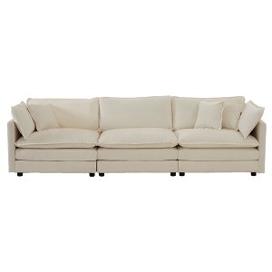 NicBex 111.5 Inch Modular Sectional Sofa with Pillows Modern Chenille Fabric 3 Seater Couch with Extra Deep Seats for Living Room - 1 of 4