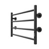 Angel Sar Electric Heated Towel Warmer, 4-Bar Stainless Steel Wall Mounted Towel Drying Rack, Black - 2 of 4