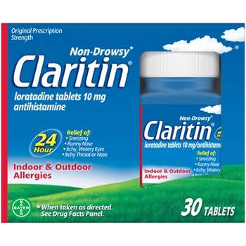 Claritin Allergy Relief 24 Hour Non-Drowsy Loratadine Tablets - 30ct
