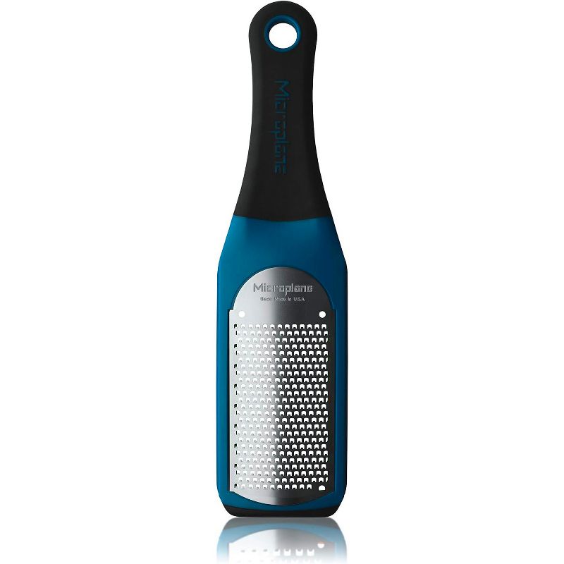 Microplane Artisan Series Fine Cheese Grater and Zester, Blue, 1 of 2