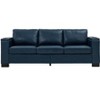 GDFStudio Isla 93.7" 3-Seater Modern Rubberwood Faux Leather Upholstered Storage Sofa with Cushions and Cup Holder - 4 of 4