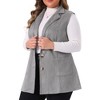 Agnes Orinda Women's Plus Size Lapel Suede Long Sleeveless Fashion Vest - 2 of 4