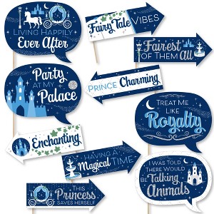 Big Dot of Happiness Funny Fairy Tale Fantasy - Royal Prince and Princess Party Photo Booth Props Kit - 10 Piece - 1 of 4