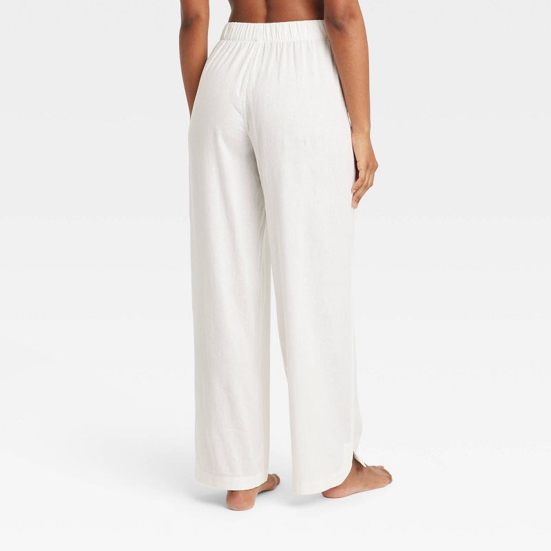 Women's Linen Blend Pajama Pants - Stars Above™, 2 of 7
