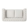 ORRD Chesterfield Loveseat - Button-Tufted w/Nailhead Trim & Rolled Arms, 61.75"W, Classic Sofa for Living Room（Emerald） - 2 of 4