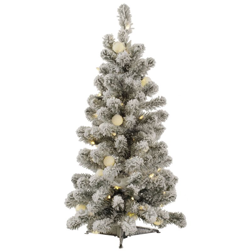 Vickerman Flocked Kodiak Spruce Artificial Christmas Tree, 1 of 5