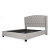 Queen Size Upholstered Platform Bed with Deep Button Tufted Headboard - 2 of 4