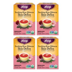 Yogi Tea - Soothing Rose Hibiscus Skin DeTox -  64 ct, 4 Pack - 1 of 4