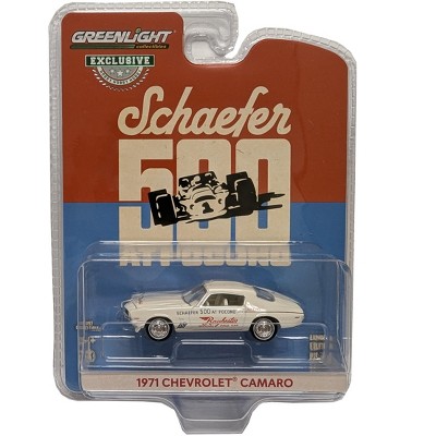 1971 Chevrolet Camaro "1971 Schaefer 500 Official Pace Car" White with White Interior 1/64 Diecast Model Cars by Greenlight