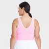 Women's Everyday Soft Light Support Contrast V-Neck Cropped Sports Bra - All In Motion™ - 2 of 4