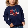 The Juniper Shop Coquette America Checkered Toddler Sweatshirt - 4T - Navy - 3 of 4