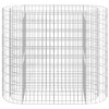 vidaXL Galvanized Iron Arched Gabion Basket, Decorative and Sound-Insulating Garden Barrier with Durable Construction and Wide Application, Silver - 3 of 4
