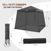 EAGLE PEAK 10x10ft Slant Leg Pop up Gazebo Patio Canopy Tent Shelter with Netting - 3 of 4