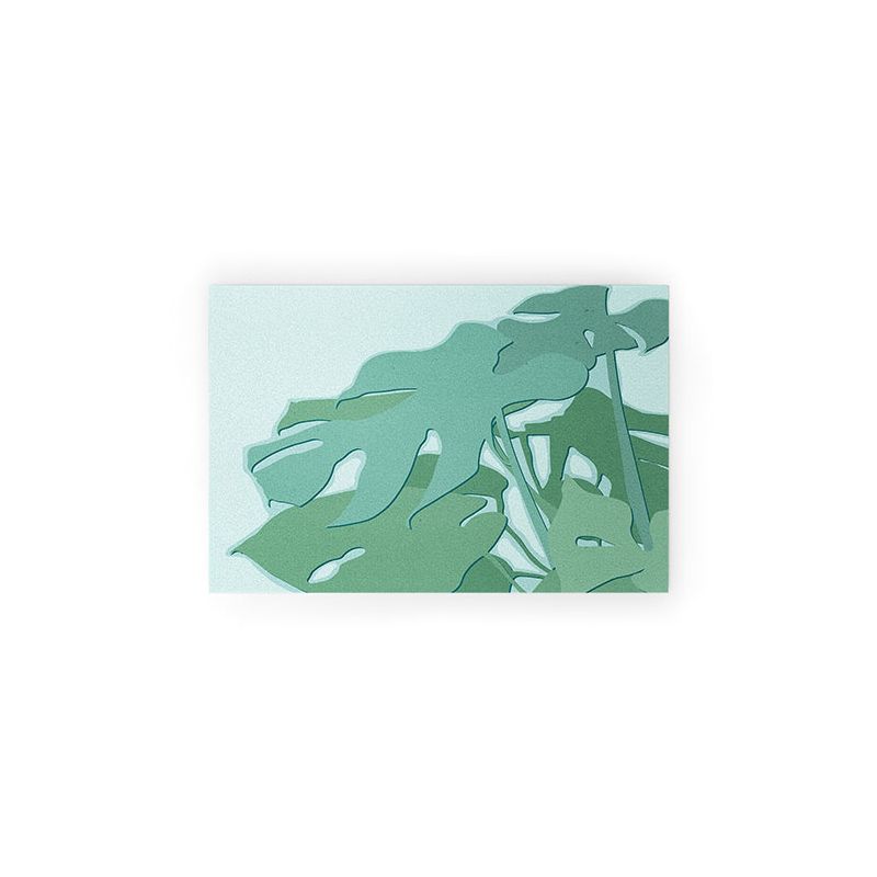 Mile High Studio Minimal Monstera Leaves Green Welcome Mat - Society6, 1 of 6