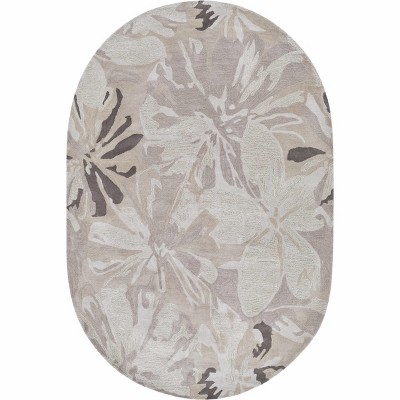 Hauteloom Ilfeld Athena Gray Floral Wool Rug