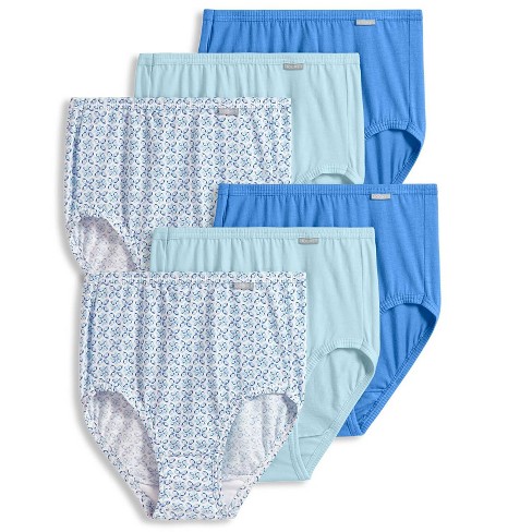 Jockey Women's Plus Size Elance Brief - 6 Pack 8 Sky Blue/quilted Prism ...