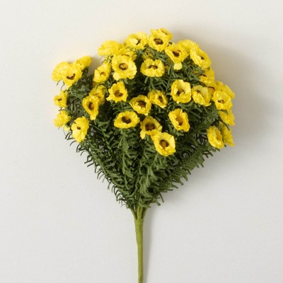 Sullivans Artificial Yellow Daisy Bush 16"H; Yellow