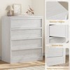 Garvee 4 Drawer Dresser for Bedroom, White Nightstand 4 Chest of Drawers with Large Storage, Small Bedside Table for Living Room, Nursery, Entryway - 4 of 4