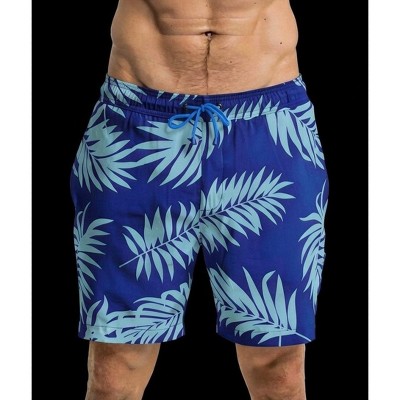 Мужские брюки Boards Men's 5.5" Compression Liner Blue Flowy Leaves Bathing Suit | Large — фото 3