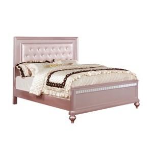 Coleman Upholstered Full Bed Rose Gold - ioHOMES, Gray