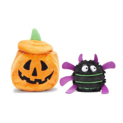 stuffed pumpkin dog toy