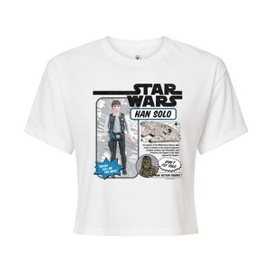 Women's - Star Wars - Han Solo Action Figure Cropped Graphic T-Shirt - 1 of 4