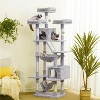 Heybly Cat Tree, 73 inches Tall Cat Tower for Large Cats 20 lbs Heavy Duty for Indoor Cats - 2 of 3