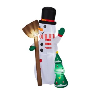 SEVOBAL Inflatable Holiday Decorations 6.2FT Christmas Inflatable Decoration Inflatable Snowman Groom Funny Yard Decoration, Multi, 45.3"*39.4"*72.8" - 1 of 4