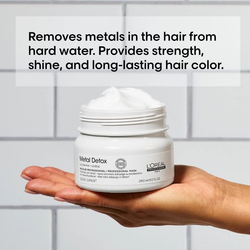 L'Oreal METAL DETOX Shampoo (10.1 oz) & Mask (8.5 oz) Duo Set - Prevents Hair Damage, Prolongs Color, Anti-Breakage, Sulfate-Free Loreal Kit, 4 of 13