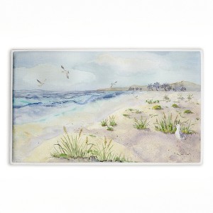 Stupell Industries Seagull By Beach Shore Printed Plush Bath Mat And Bath Rug, Design By Audrey Jeanne Roberts, 18"X30" - 1 of 4