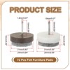 Unique Bargains Wooden Chair Sofa Cabinet Table Leg Floor Protector Round Nail-on Felt Pads 72 Pcs - 2 of 3