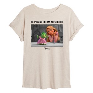 Women's - Disney - Me Picking Out My Kids Outfit; Unamused Oversized Graphic T-Shirt - 1 of 4