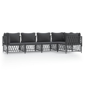 vidaXL Garden Lounge Set Anthracite, Dark grey - 1 of 4