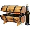 Vintiquewise Wooden Barrel Treasure Chest - 3 of 3