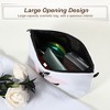 Unique Bargains Large Capacity Zipper Personalized Small Makeup Bag White - 2 of 4