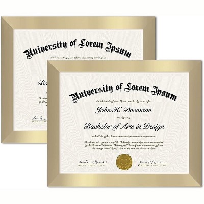 Americanflat 8.5x11 Diploma Frame with Shatter-Resistant Glass - Document Frame with Engineered Wood - Legacy Collection - Dark Oak