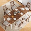 79" Large Industrial Dining Room Table for 6-8 People Rectangular Wood Kitchen Table Modern Farmhouse Dining Table with Heavy Duty Metal Legs - 3 of 4