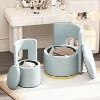 NicBex Swivel Chair Set of 2 with 360 Degree Barrel Chair with Storage Accent Chair Comfy Chair for Living Room, Bedroom, Reading Room, Blue - 3 of 4