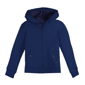 Mightly Kids Fair Trade Organic Cotton Zip-Up Pocket Hoodie (Navy - Large) - 1 of 3