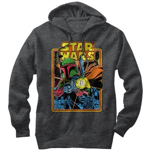 Men's Star Wars Boba Fett Fires Pull Over Hoodie - 1 of 3