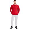 INSPIRE CHIC Men's Classic Regular Fit Solid Color Long Sleeves Business Golf Polo Shirt - 2 of 4