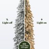 LuxenHome Set of 3 Christmas Trees, Flocked Slim Christmas Tree Prelit, (5-Ft, 4-Ft, 3-Ft) Green - 4 of 4