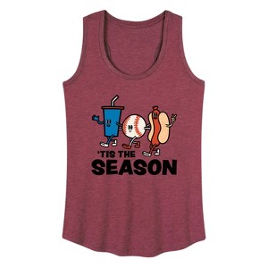 Women's - Instant Message - Tis The Season Americana Graphic Racerback Tank - 1 of 4