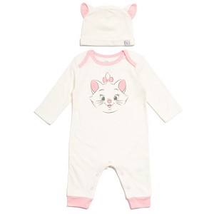 Disney Winnie the Pooh 101 Dalmatians Lion King Mickey Mouse Minnie Mouse Baby Snap Coverall and Hat Newborn to Infant - 1 of 4