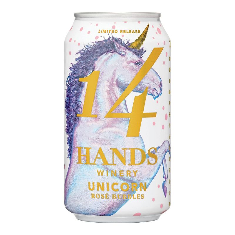 14 Hands Unicorn Ros&#233; Bubbles Sparkling Wine - 355ml Can, 1 of 10