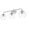 Elegant Lighting Genesis 3 light Chrome and Clear Bath Sconce - 2 of 4