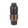 Decorative Two Tone Vase with Ring Detail - Stylish Flower Vase for Bedroom, Office Styling, and House Decor - Sculptural Home Decor - 2 of 4