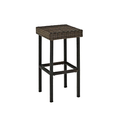 Palm Harbor 2pk Outdoor Wicker Bar Height Stools - Brown - Crosley